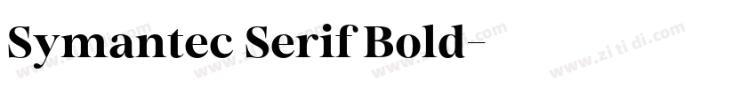 Symantec Serif Bold字体转换